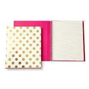 NEW Kate Spade Spiral Notebook Gold Dots