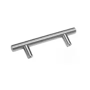 Silver Kitchen Cabinet Door Handles Matte Black Stainless Steel Door Drawer Pull T Bar
