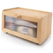 LEIMO KPARTS Bread Storage Farmhouse Bread Box For Kitchen Countertop,Single