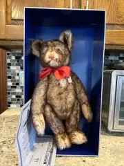 Vintage 18" Steiff Teddy Bear Petsy Bicolor 1927 Mohair Limited Bear MIB / COA
