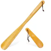 2 Pcs Shoe Horn Comfort Grip Boot Helper Log Shoehorn Man Elderly Short