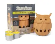 Zendo Zones Owl Citronella Burner Outdoor Candle Hootie Tootie Cutie Terra Cotta