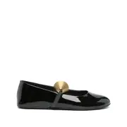 [Alaïa] Alaïa Jewel-detail Ballet Flats 40 IT BLACK