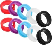 FOMIYES 10pcs Colorful Silicone Finger Grippers for Scissors Comfortable Protective Rings for Hairdressing Craft and Household Use Compatible with Various Scissor