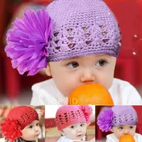 在飛比找蝦皮商城優惠-花朵蕾絲針織帽 (適合6M-24M) 橘魔法Baby mag