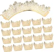 MOTHNUR 50pcs Rose Flower Design Cupcake Holders Liners Hollow Out Paper Muffin Cups for Baking Decorative Muffin Wrappers for Events and Desserts Baking Supplies