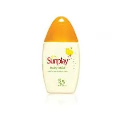 嬰兒和敏感皮膚的防曬霜: Sunplay 嬰兒溫和 SPF35 +, PA + +