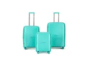 3pc Tosca Bel-Air 20" 25" 29" Hard Case Travel Luggage Suitcase Set - Teal