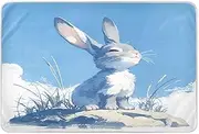 Little Rabbit Blue Extra Large Resuable Changing Pad Covers Highly Absorbent Bed Wetting Sheet Non-Slip Cradle Mattress for Baby Boys Girls 52" L x 34" W