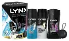 Lynx Gold, Excite & Ice Chill Bath & Body 3Pcs Gift Set for Him w/ Body Scrubber