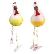 Ceramic Chicken Garden Decoration Daze Rooster Hen Resin Statue Garden Figurines