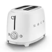 Smeg 50's Retro Style 2 Slide Toaster- White Matte TSF01WHMAU