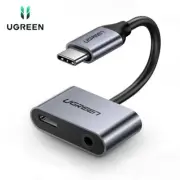 2 in 1 USB C AUX to 3.5mm AUX Headphone Adapter Jack Earphone Cable UGREEN