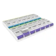Weekly (7-Day) Pill Case, Medicine Planner, Vitamin Organizer Box, 3X-Large P...