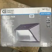 Commercial Electric 175W LED Bronze Dusk to Dawn Refractor Wall Pack Light