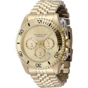 Invicta Men's Watch Pro Diver Quartz Chrono Yellow Gold Steel Bracelet 48382