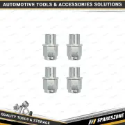4 Pieces of Pro-Tyre Wheel Nut Set - 1/2 Inch Mag Wheel Chrome Universal Fit