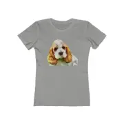 Cocker Spaniel 'Hogan' Women's Slim Fit Ringspun Cotton T-Shirt
