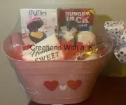 Mini Heart Shaped Waffle Maker Gift Basket - Birthday, Mother’s Day