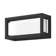 York Rectangle Exterior Wall Light 7W Black Aluminium 5000K - 19649