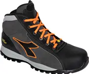 Diadora Utility Glove Net Mid Pro S3L, safety boots unisex , color: Dark Grey/Black/Neon-Orange , size: 43 EU