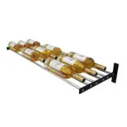Epicureanist Wall-Mounted Wine Rack 9-Bottle Cap Horizontal Storage Solution