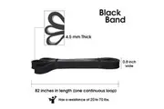 Resistance Band 2.1cm Black (20-70lb) Exercise Stretching