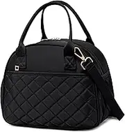 BTOOP Lunch Box for Women Men Insulated Lunch Bag Lunch Boxes Heated Cute Thermal Lunch Box lunch tote with Adjustable Shoulder Belt Quilted Reusable Lunch Bags Water Resistant for Travel Work (Black)
