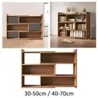 Wooden Bookcase Cube Storage Organizer Shelf Expandable Horizontal Bookshelf
