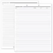 24066 Progress Notes Two Hole Punch White Ledger 8 1/2 x 11" QTY 250