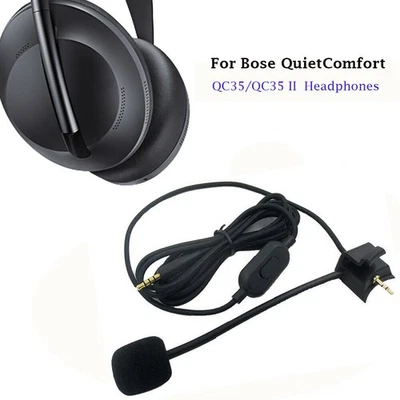 Audio Cable With Microphone Mic For Bose QuietComfort QC35/QC35 II Headphones B
