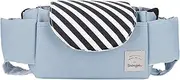 Cup Holder Stroller Organizer Bag Baby Stroller Supply Diaper Bag for Moms on The Go (Black Stripe)