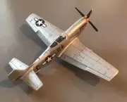 Hand built Tamiya WWII P-51 model plane 1:48 scale