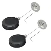 Retractable Remote Control Lock Round,for TV,Cable Lock 2Set Black 35.43"