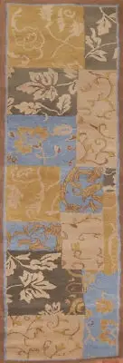 Vibrant Hand-tufted Indian Hallway 10' Runner Rug Modern Style 3x10 ft.
