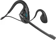 Golvery Latest Bluetooth 5.3 Headset w/DSP Noise Canceling Boom Microphone & Mute for Cellphone, Lightweight Comfort Open Ear Wireless Headphones for PC Laptop Office Meeting Home Working, 10H