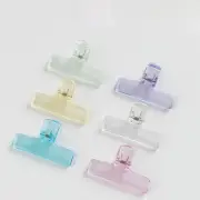 6Pcs Transparent Binder Clips Large Paper Clips for School Office Use
