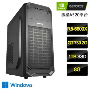 【NVIDIA】R5六核GT730 Win11{迷霧仙境}文書電腦(R5-5600X/A520/8G/1TB)