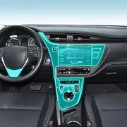 Kaecad Car Interior Film Dashboard Piano Board Shift Center Console Anti-Scratch Transparent TPU Protection Film Accessories，for Toyota Corolla 19-2022 (GPS Navigation Film)
