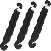 DONFAMDS 3pcs Hair Bun Maker Elegant Lazy Curler for Thin Hair Effortless Updo Accessories for Weddings Parties and Daily Styles Sponge