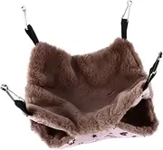 BCOATH Pet Swing Hanging Bed Warm Plush Hamster Hammock Thickened Nest for Cold Days