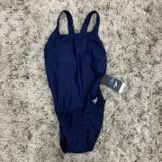 Speedo Pro LT Navy Blue One Piece Swimsuit - Size 8 / 34
