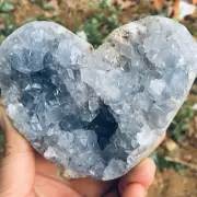 1.73LB Natural Beautiful Blue Celestite Crystal Geode Cave Mineral Specimen