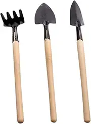 ibasenice 1Set Mini Gardening Tools Wooden Handle Design Lightweight and Easy to Grip for Planting Digging Weeding and Soil Loosening