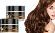 2Pcs Instant Keratin Hair Repair Mask, Magical Hair Treatment Mask, Hair Damage Repair, Deep Conditioner Suitable for Dry Damaged Hair and Growth,Nourishment & Scalp Treatment -50G
