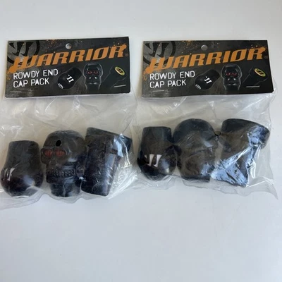 Lot Of 3 Warrior Rowdy End Cap 3 Pack with One Skull, One 8 Ball, One D-Knob