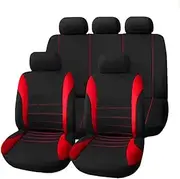 Automotive Seat Covers for MG 3 5 6 7 GT ZS HS RX5 Car Seat Covers Automobile Seat Cushion Protection Cover Car Seat Cover(ZT05-5Seats-red)