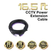 CCTV Camera 0.5m-5m Male to Female Extension Cable DC Power Cord 5.5*2.1mm