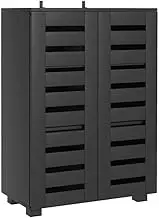 Artiss Shoe Rack Storage Cabinet 20 Pairs 5-Tier Organiser Shelf Cupboard Black