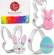 Easter Cookie Cutters 3-Pc. Set Made in USA by Ann Clark, Easter Bunny, Egg, Rabbit Head